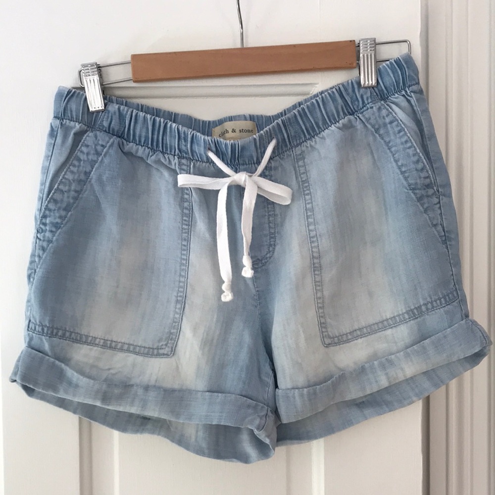 Cloth & Stone Denim Shorts with Tie